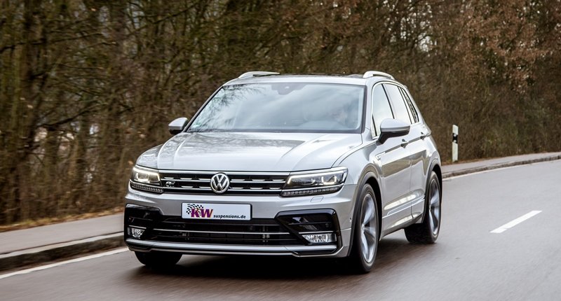 KW Gewindefahrwerk  V1 Inox (Edelstahl Federbeingehäuse) für Volkswagen (VW) Tiguan II Typ 5N Ø 55mm, ohne DCC